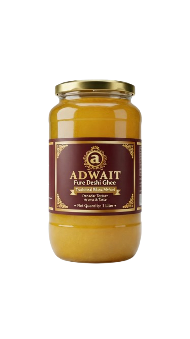 Adwait Pure Desi Ghee 500ml Glass Jar